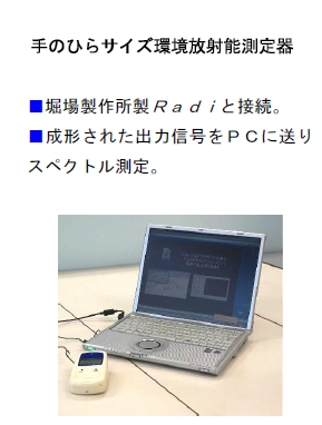 手のひらサイズ環境放射線測定器